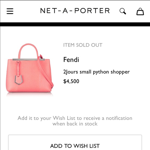 $4500 RARE Fendi Pink Python Petite 2Jour Bag - Picture 5 of 6